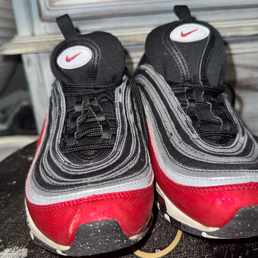 Nike Kids Sneakers - Black, Red, and White